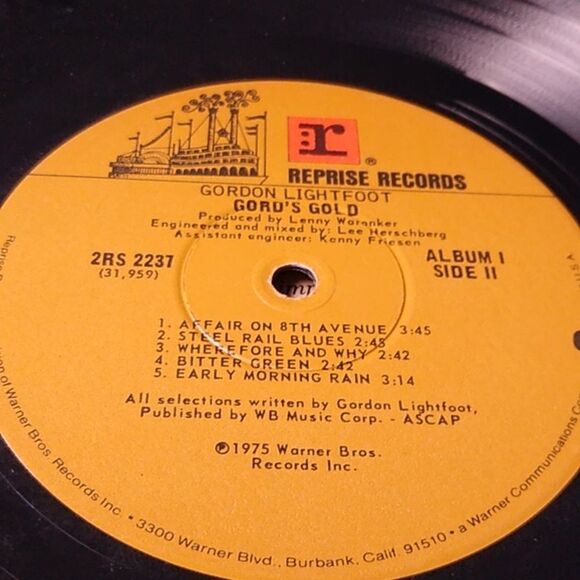 Gord's Gold Vinyl Record Gordon Lightfoot - Picture 11 of 15